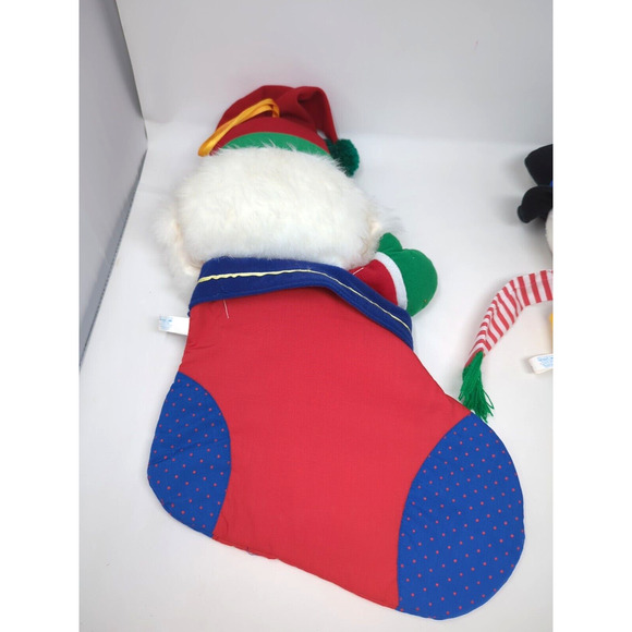 2 vintage Well Made Toy Happiness Aid Christmas Stocking Santa frosty snowman - Picture 5 of 6